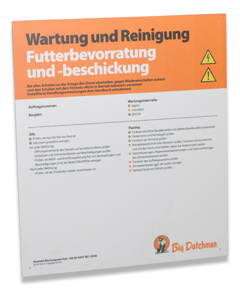 Wartungstafel D: Futterbevorratung/-beschickung